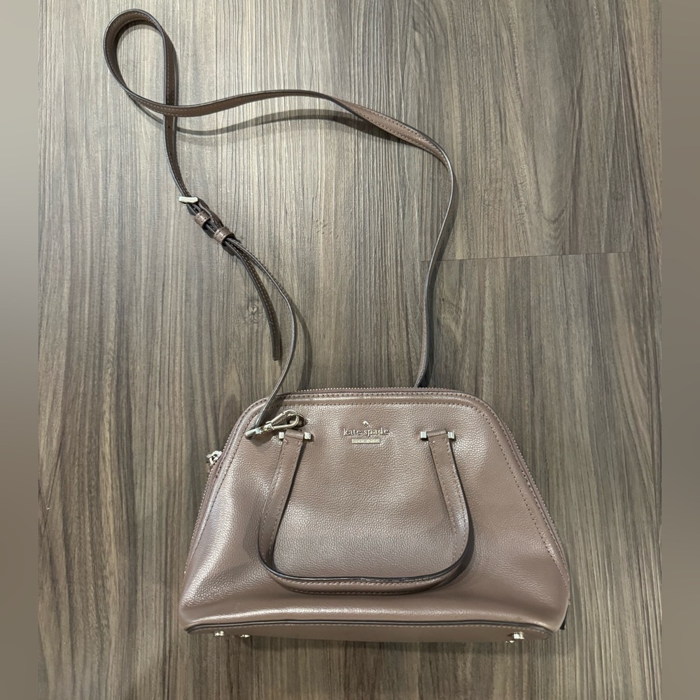 Kate Spade Taupe Leather Crossbody Bag